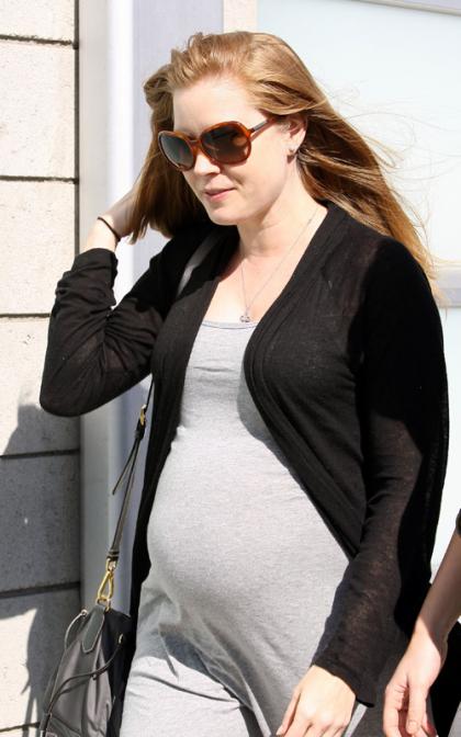 Amy Adams Shows Off Growing Baby Belly