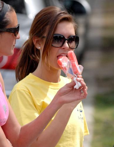 Audrina Patridge Works A Popsicle