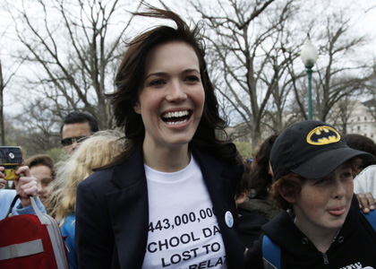 Mandy Moore Takes Part in World Water Day