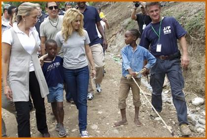 Shakira  Visits Haitian Earthquake Survivors