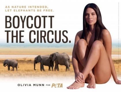 Olivia Bares All for PETA