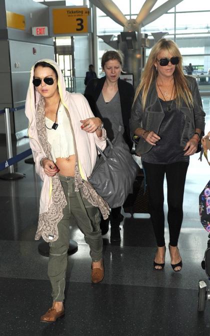 Lindsay Lohan: Belly-Baring JFK Jet Setter