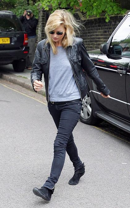 Kate Moss Steps Out in London, Ready to Rock?