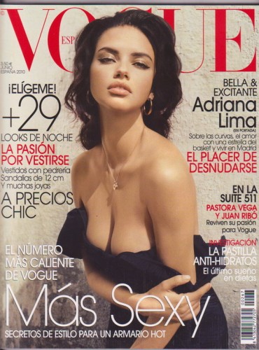 Adriana Heats Up Spanish Vogue