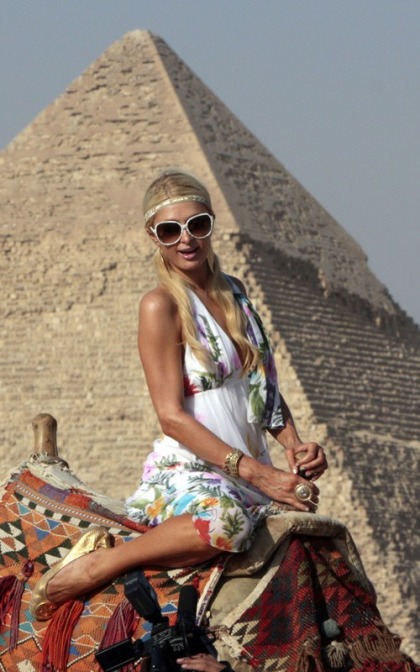 Paris Hilton on a Camel
