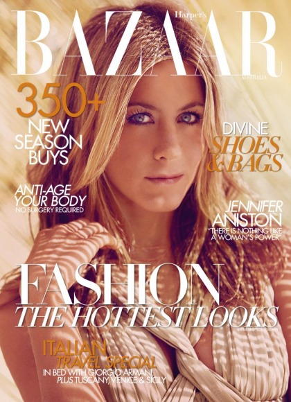 Jennifer Aniston's photo outtake makes a lovely Bazaar Australia cover