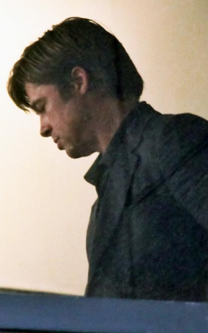 Clean-Shaven Brad Pitt Hits the Moneyball Set