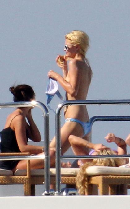 Paris Hilton's Topless Yacht Outing