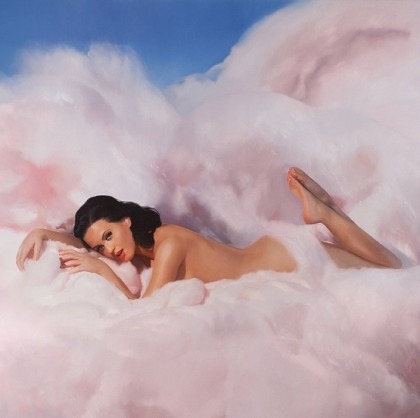 Katy Perry's topless pink-cloud album cover: cheesy or so cheesy it's cool'