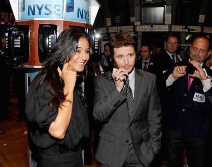 Emmanuelle Chriqui and Kevin Connolly Hit Wall Street