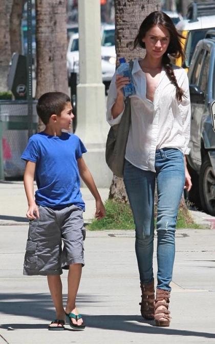 Megan Fox: Thai BBQ with Her Two Main Men