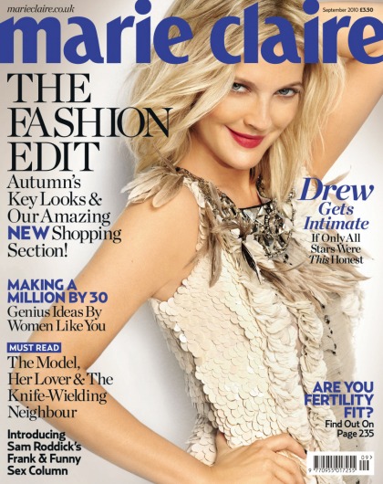 Drew Barrymore on Marie Claire UK: 'Expectations are the mother of deformity'