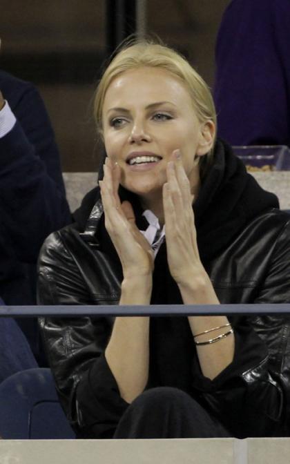 Charlize Theron Checks Out US Open Action