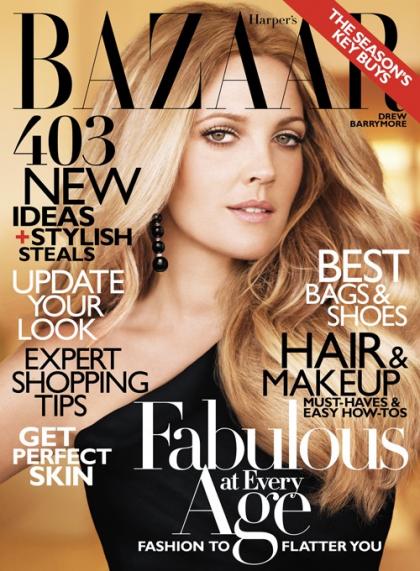 Drew Barrymore Opens Up to Harper's Bazaar