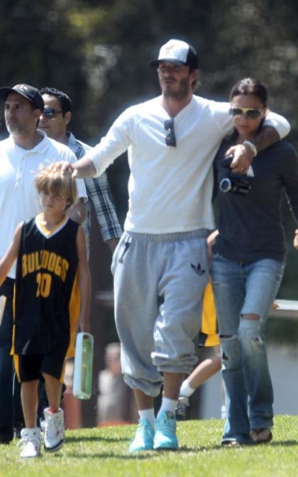 David and Victoria Beckham: Park Playtime