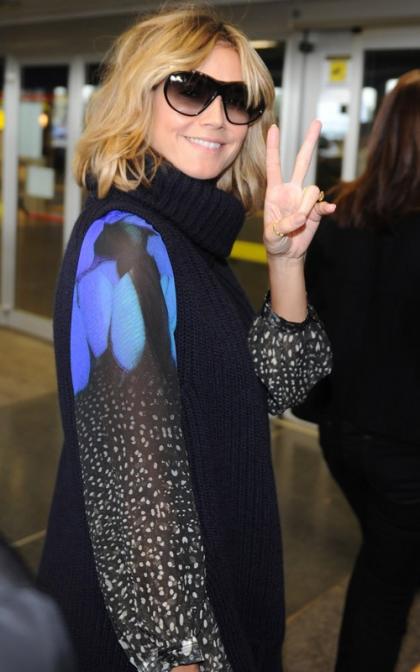 Heidi Klum Jets Out of Milan