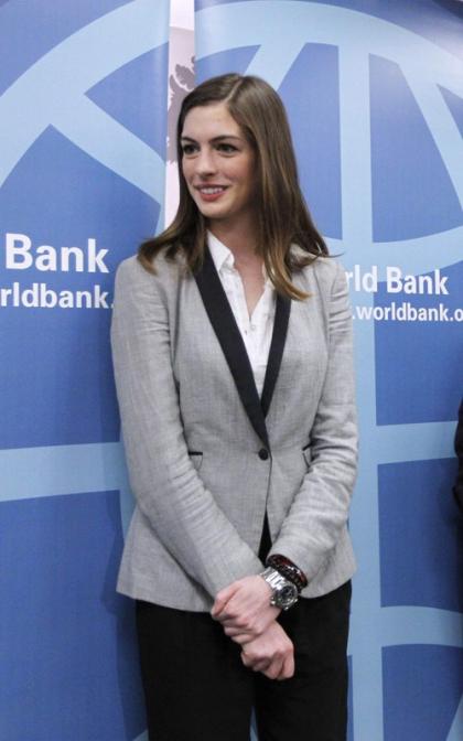 Anne Hathaway Gets Political in Washington, DC