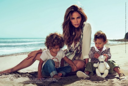 Jennifer Lopez makes her 'sexyface' in cute new Gucci ads with her twins