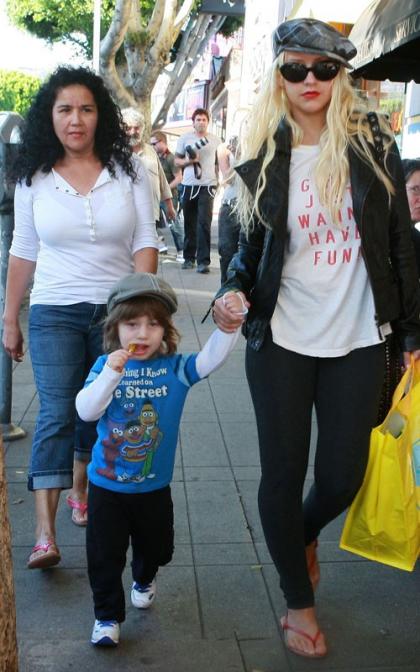 Christina Aguilera's Mother-Son Fun