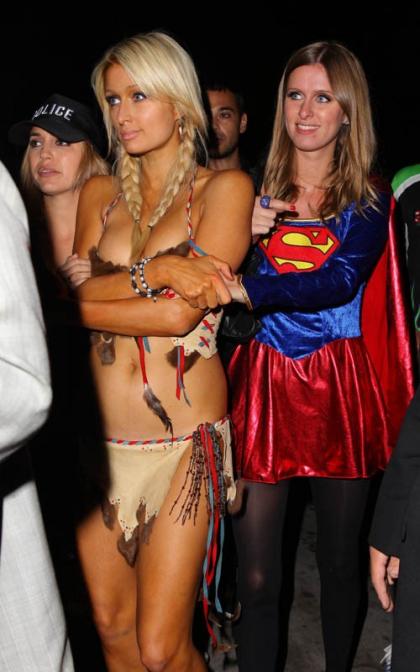 Paris and Nicky Hilton: Playboy Mansion Halloween Party!