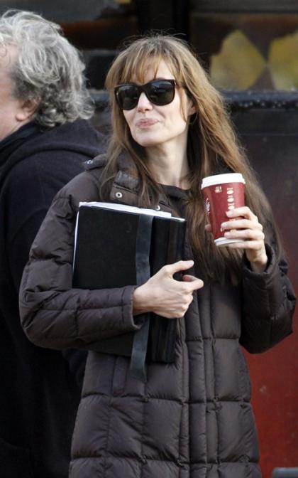 Angelina Jolie: Hard at Work in Budapest