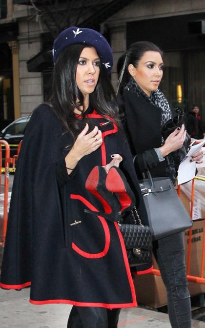 Kim and Kourtney Kardashian: Louboutin-Toting Ladies
