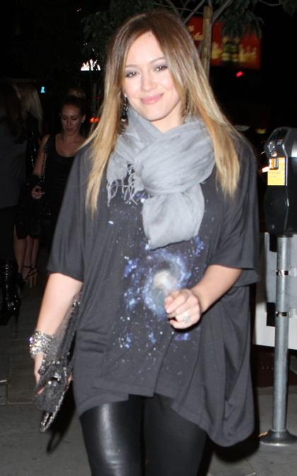 Hilary Duff's Boa Night Out with Haylie