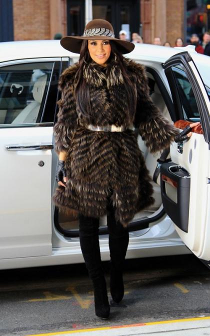 Kim Kardashian: Fur Coat Fabulous in NYC