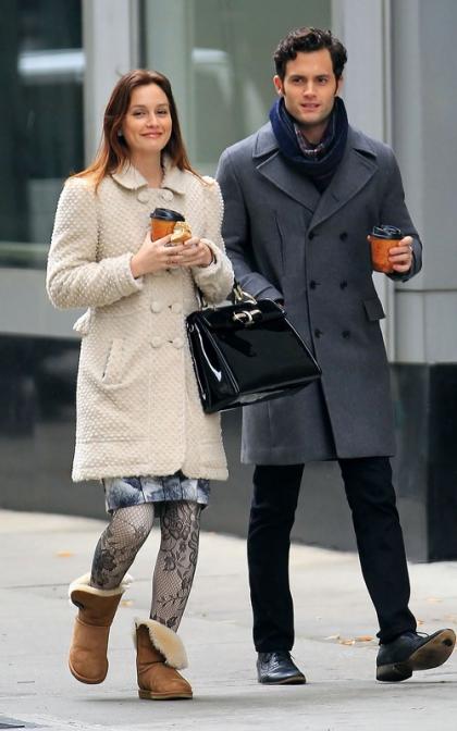 Leighton Meester & Penn Badgley: Chilly on the Set