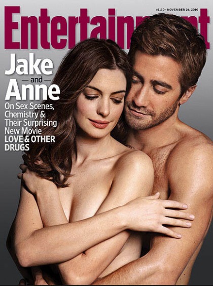 Anne Hathaway & Jake Gyllenhaal's EW covers look like 1970s porn