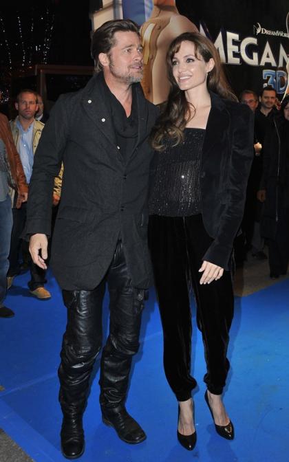 Brad Pitt & Angelina Jolie Premiere 'Megamind' in Paris