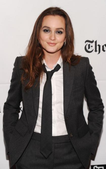 Leighton Meester Suits Up for Gotham Awards