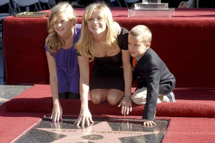 Reese Witherspoon gets a star on the Hollywood Walk of Fame, brings her kids