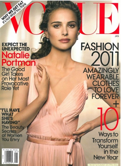 Natalie Portman covers the January Vogue: too beautiful or too weepy?