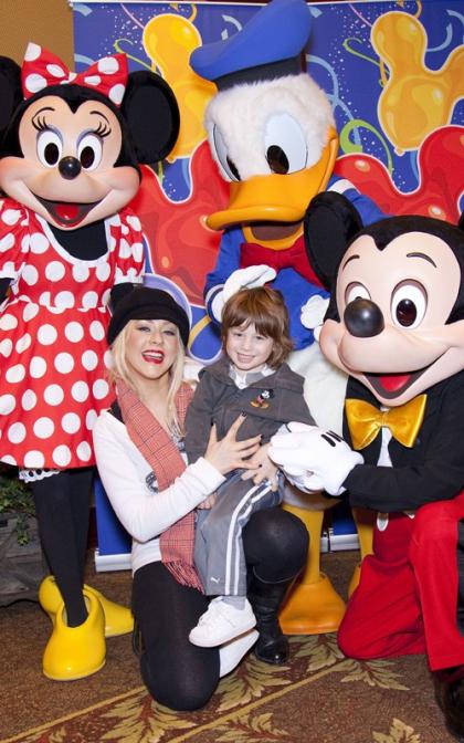 Christina Aguilera Treats Max to a Disneyland Birthday