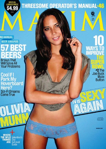 Olivia Munn's Maxim cover is too trashy and porny for newsstands