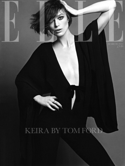 Keira Knightley styled by Tom Ford for Elle UK: beautiful or bored/hungry?