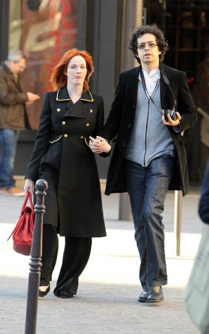 Christina Hendricks & Husband: Paris Lingerie Shoppers