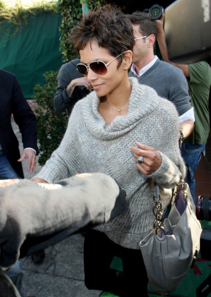 Halle Berry gets swarmed by paparazzi after 'one drop' Ebony interview