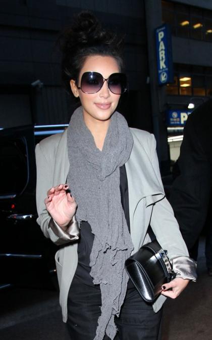 Kim Kardashian Visits with Harper's Bazaar