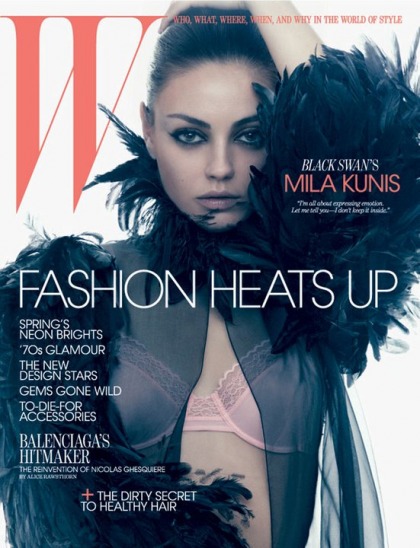 Mila Kunis in W Mag: 'I was never raised to think that I was pretty'