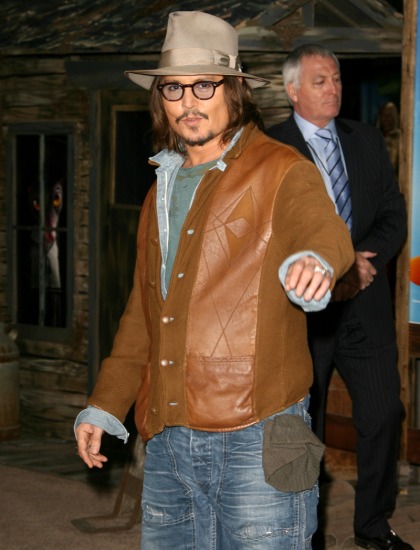 Johnny Depp's weird faux-carpenter pants: hideous or he's still lovely'