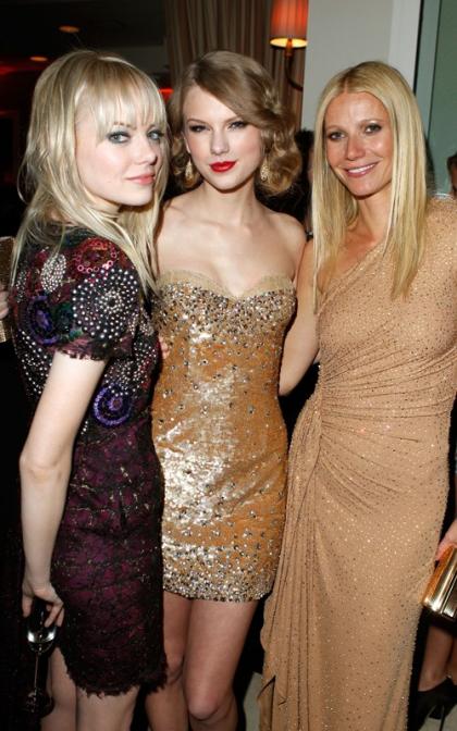Taylor Swift & Emma Stone: Oscar Party Pair