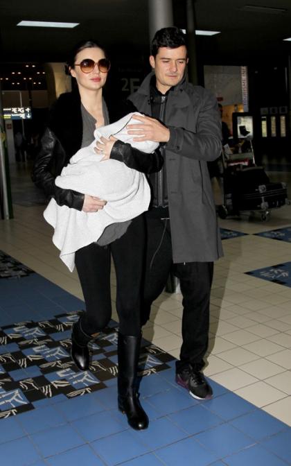 Orlando Bloom & Miranda Kerr's Paris Arrival