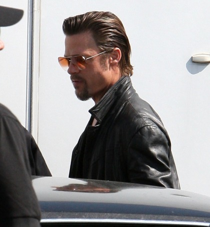 Brad Pitt's new, greased-back mobster look: surprisingly sexy or not hot'