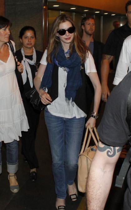 Anne Hathaway's Rio Arrival