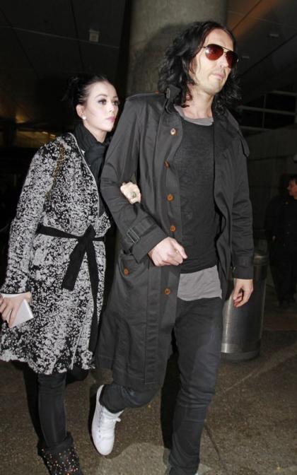Katy Perry & Russell Brand's LAX Arrival