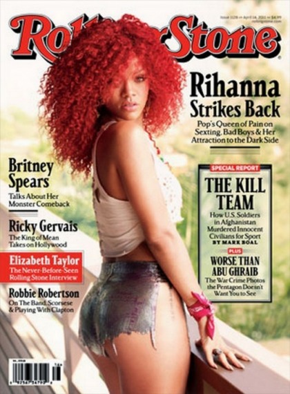 Rihanna in Short Shorts on the Cover of Rolling Stone