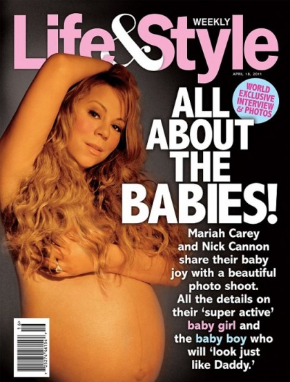 Mariah Carey is Naked, Pregnant on the Cover of Life & Style