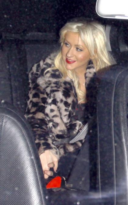 Christina Aguilera's Italian Dinner Date